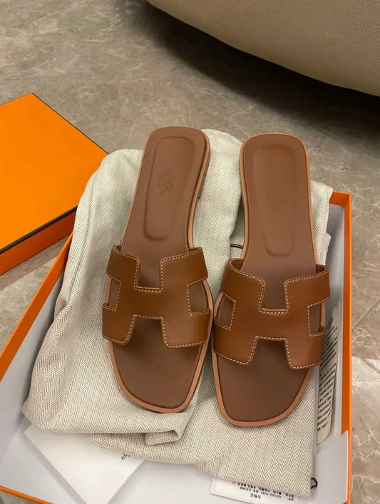 Hermès  Oran Sandal – Brown Leather